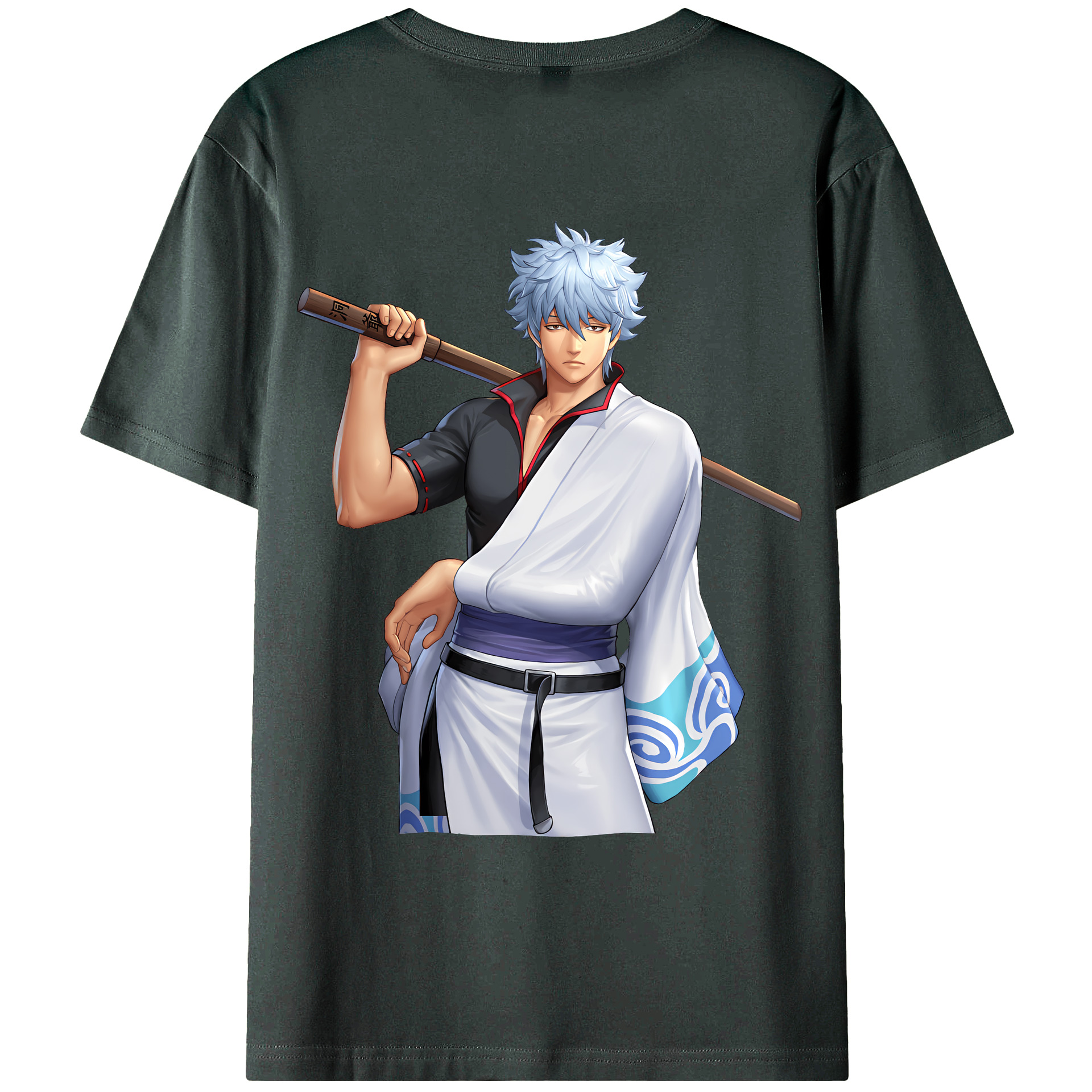 （画像用） ぎんたま 坂田銀時（さかたぎんとき） 神楽 志村新八（しむら しんぱち） GINTAMA Sakata Gintoki Kagura Shimura Shinpachi 綿100％ メンズ半袖Tシャツ（バックプリント） 通気性